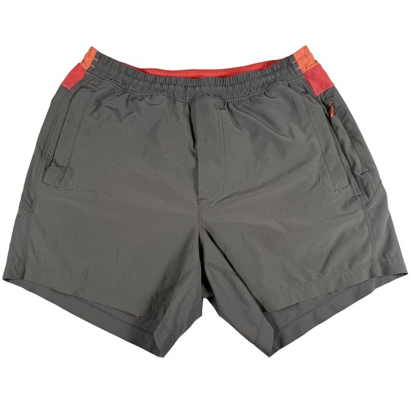 Bird Dogs Other - Bird Dogs Boom Men's Training Shorts Gray Orange Zipper Pockets Activewear